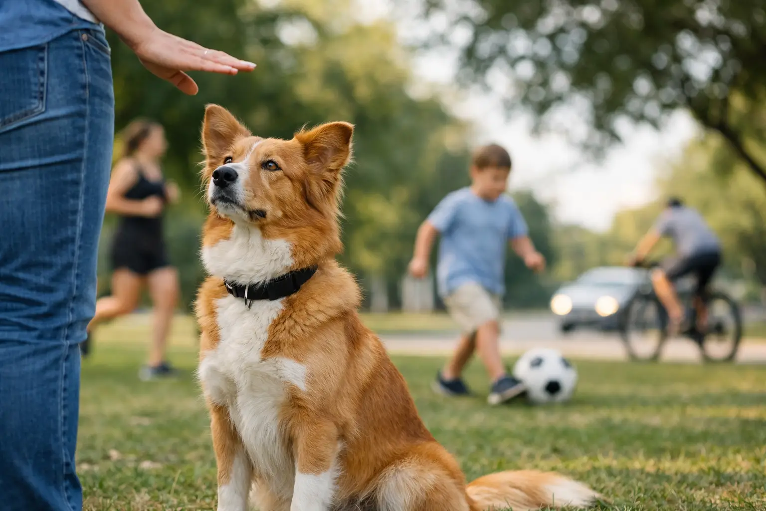 How to Teach Dog Calmness Around Everyday Distractions